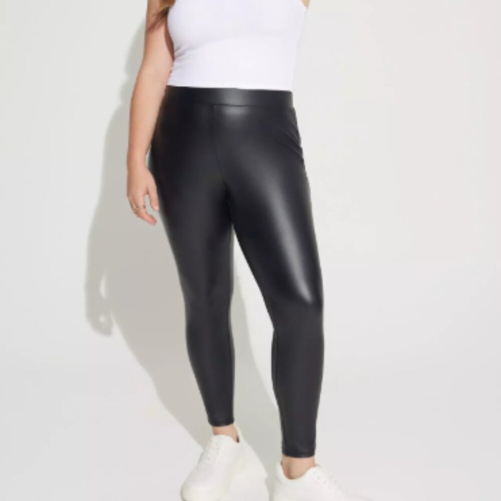 torrid Black Faux Leather Leggings